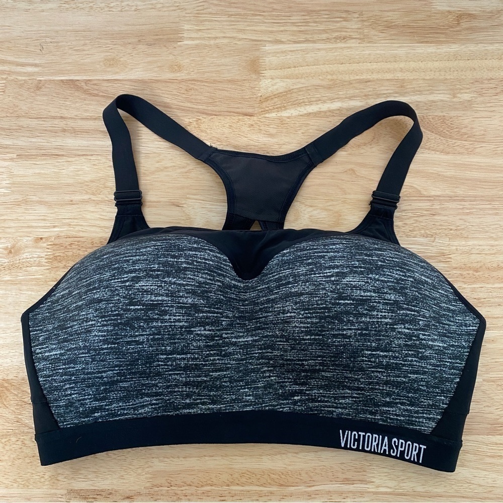 Victoria’s Secret VSX Sport Bra Heathered Black, Victoria Sport Women's Size 36D - Picture 4 of 14